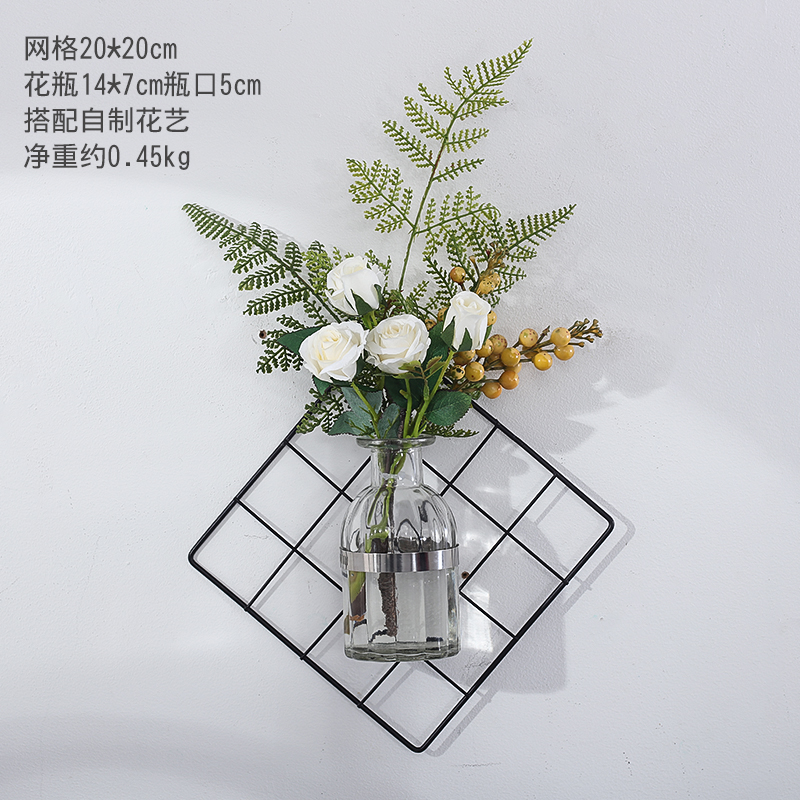 创意墙壁装饰挂件墙面卧室房间的小饰品墙上壁挂花艺室内装修墙饰 三维工匠 网格自制花艺套装1壁饰高清大图