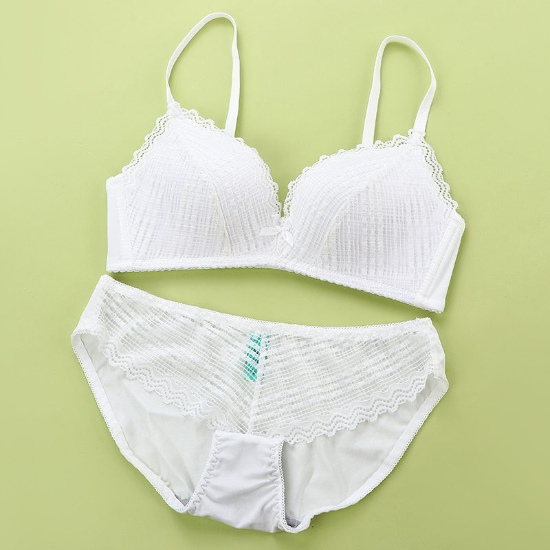 suntek白色内衣女超薄款小胸聚拢调整型胸罩夏季大胸显小无钢圈文胸