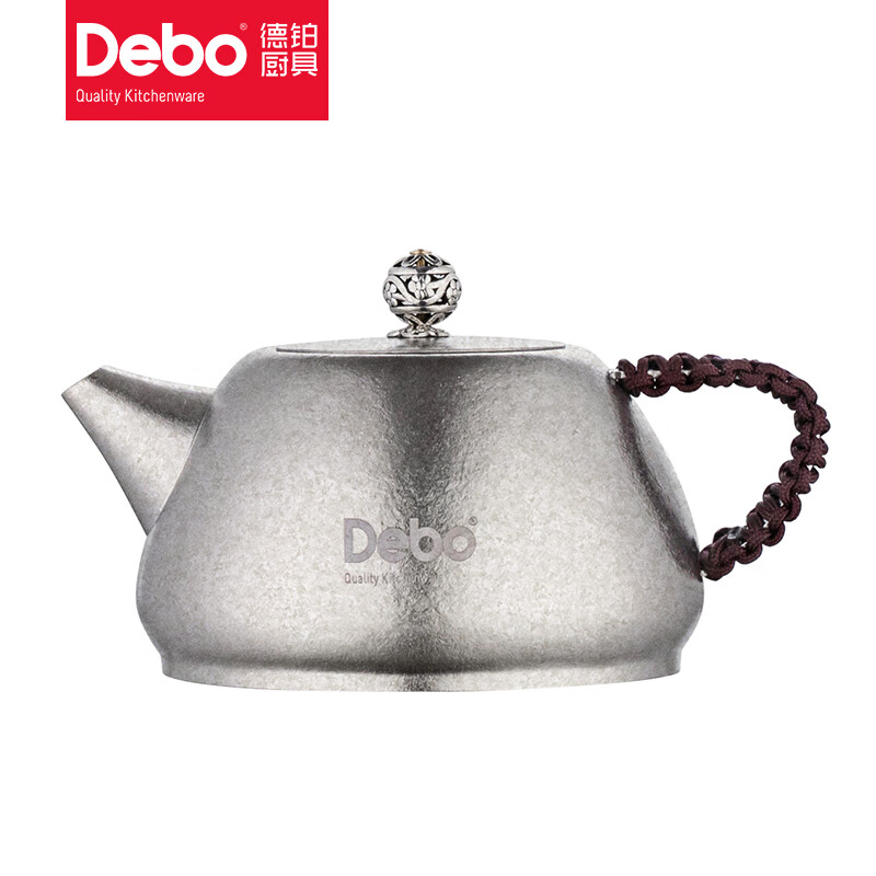德铂(Debo) DEP-903 卡特琳娜泡杯套装 保温杯450ml+茶杯40ml+茶壶330ml(单位:套)皓月银高清大图