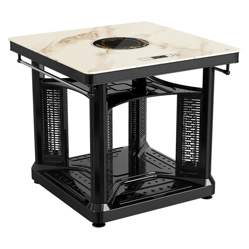 美菱电暖桌mdnda8003岩板电陶炉无线遥控干衣多功能遥控触控取暖桌