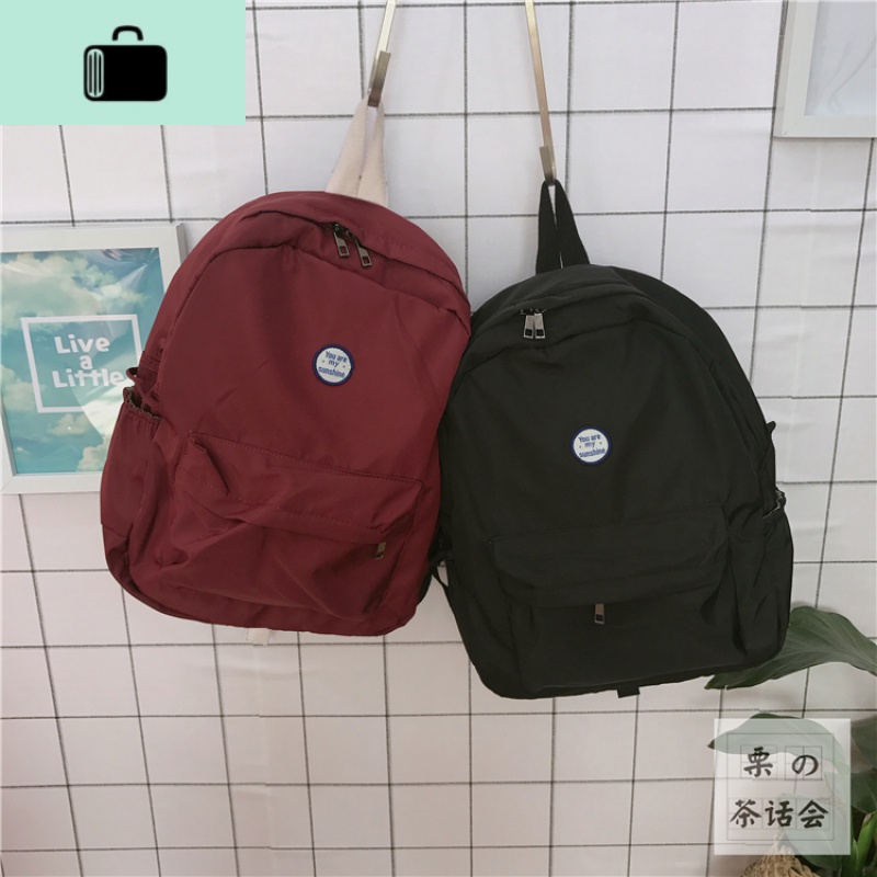茶话会日系森系文艺背包少女小清新双肩包女生可爱萌高中学生书包NEWLAKE高清大图