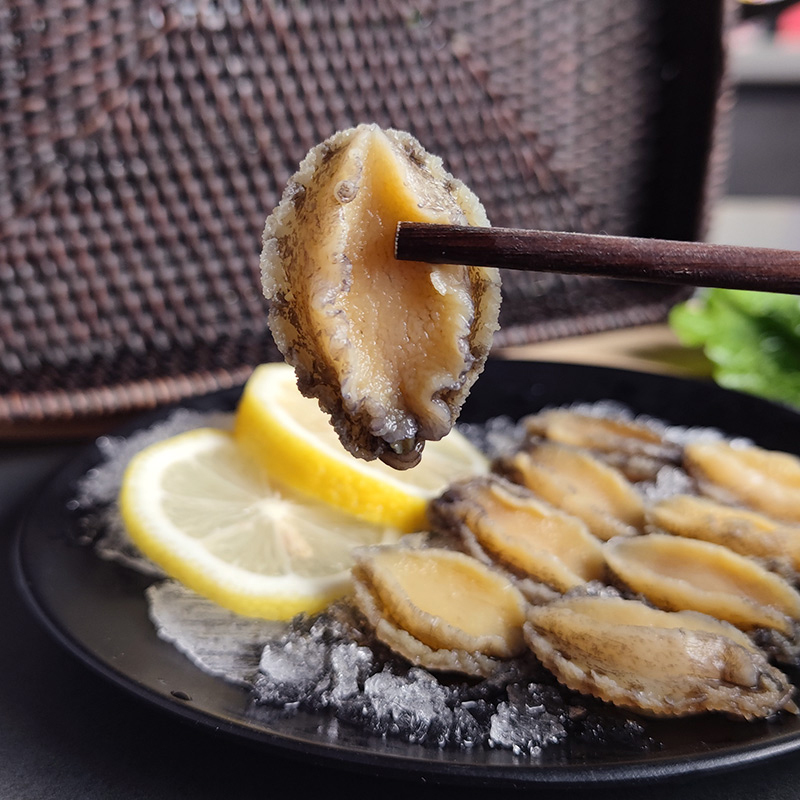 新鲜鲍鱼肉海鲜水产冷冻鲍鱼去壳去内脏1斤装2125个深海鲍鱼