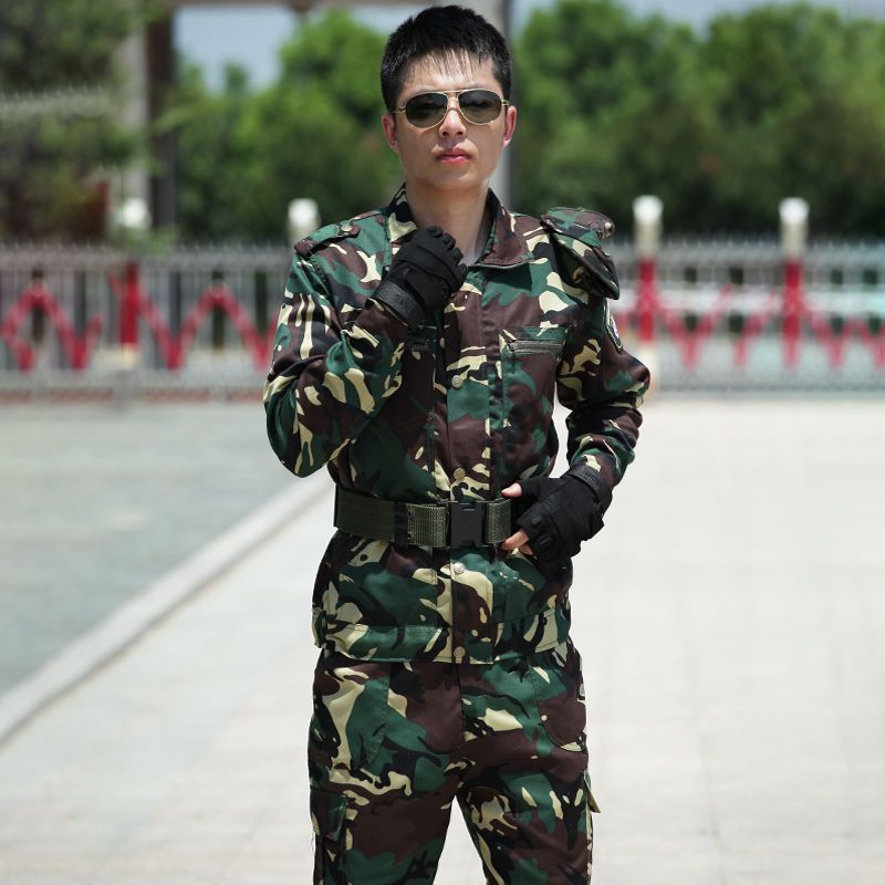 猎人迷彩上衣下裤16080100斤春夏户外迷彩服套装男士劳保工作服耐磨
