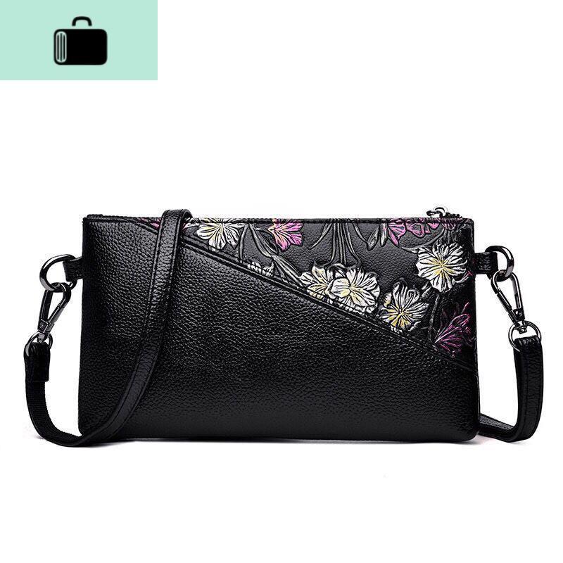 【送手包】手拿包新款时尚质感真皮女包软皮单肩斜挎包两用零钱包NEWLAKE_549 玉兰花