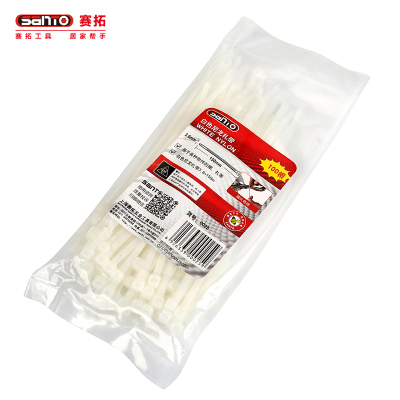 赛拓(SANTO)0025 装白色尼龙扎带 捆绑带电子电工