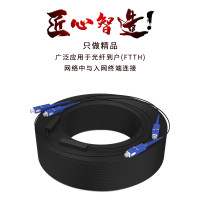博扬 电信级蝶形皮线光纤跳线 400米SC-SC室外单模 2芯3钢丝尾纤 低烟无卤网线光纤线缆