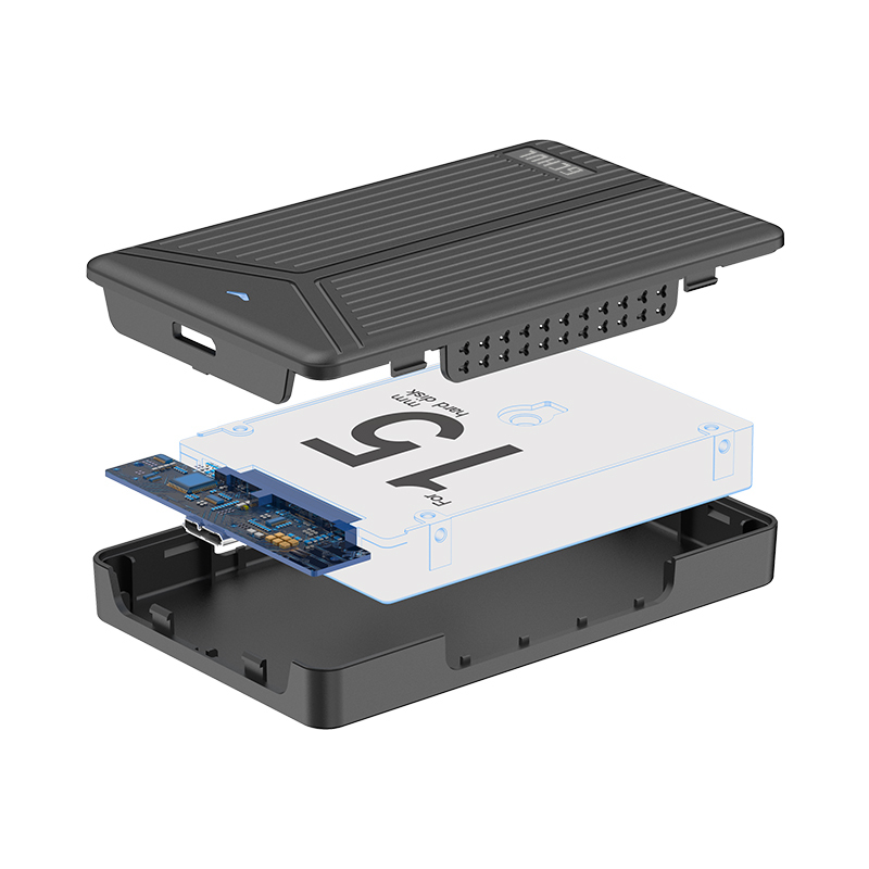 杰储(GCHUL)T1000 2T USB3.0 2.5英寸 移动硬盘 (计价单位:个) 竖纹黑色高清大图