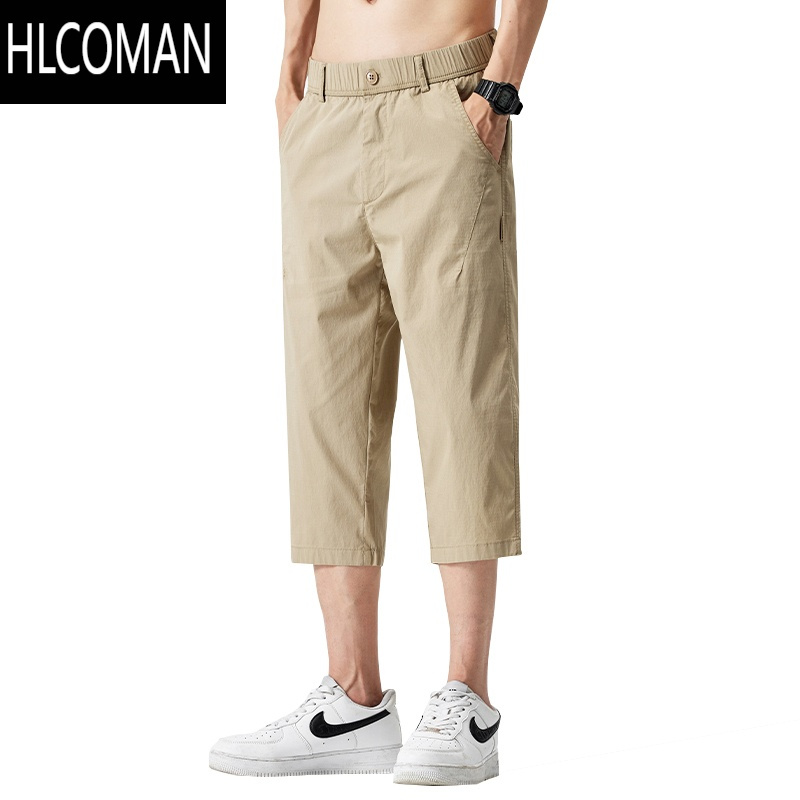 HLCOMAN男士七分裤夏季薄款2025新款中裤7分短裤运动休闲八分裤子男夏天