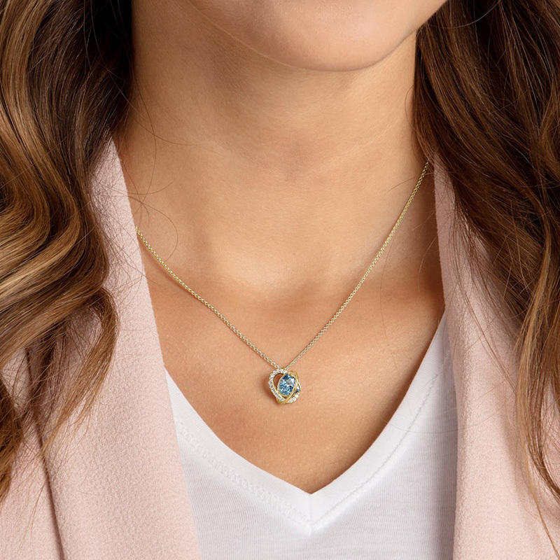 SWAROVSKI 施华洛世奇 OUTSTANDING华丽心芒人造仿水晶项链女锁骨链吊坠5455037 礼物女轻奢饰品
