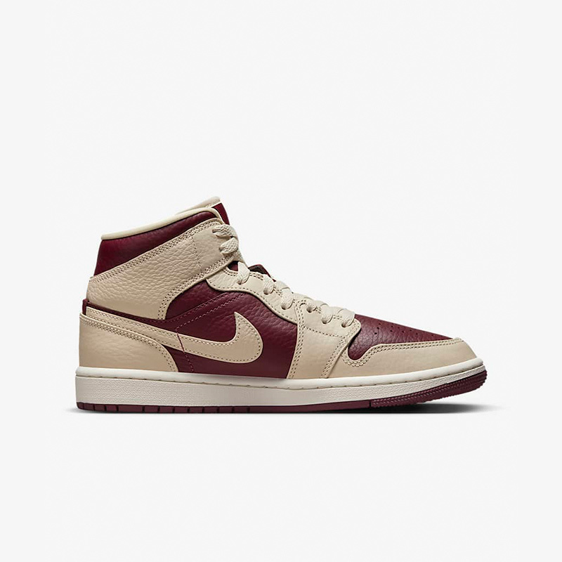 耐克airjordan1aj1女鞋卡其酒红阴阳中帮篮球鞋dr0501200