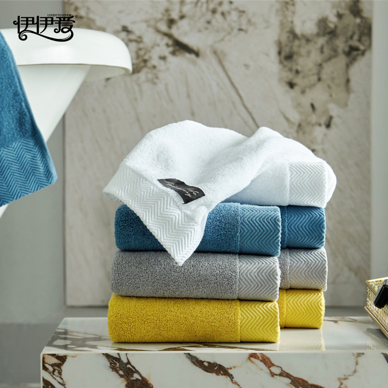 伊伊爱 YBH25210 迪迈 浴巾 白色高清大图