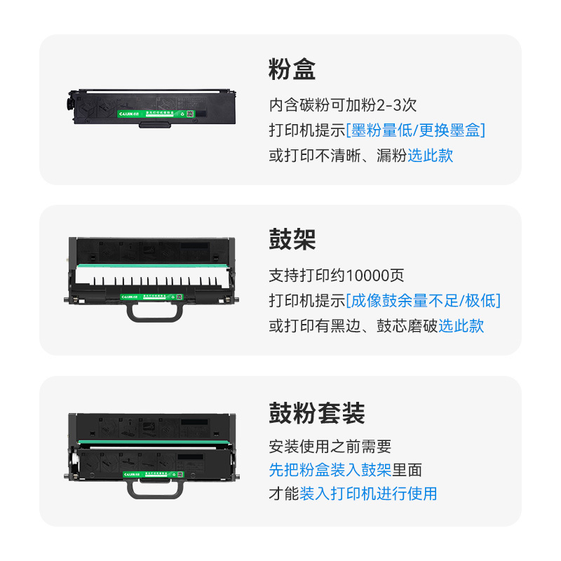 才进王者版适用联想M1688dw粉盒M1520wLD100硒鼓m1688w墨盒m1520d领像激光多功能一体机墨粉高清大图