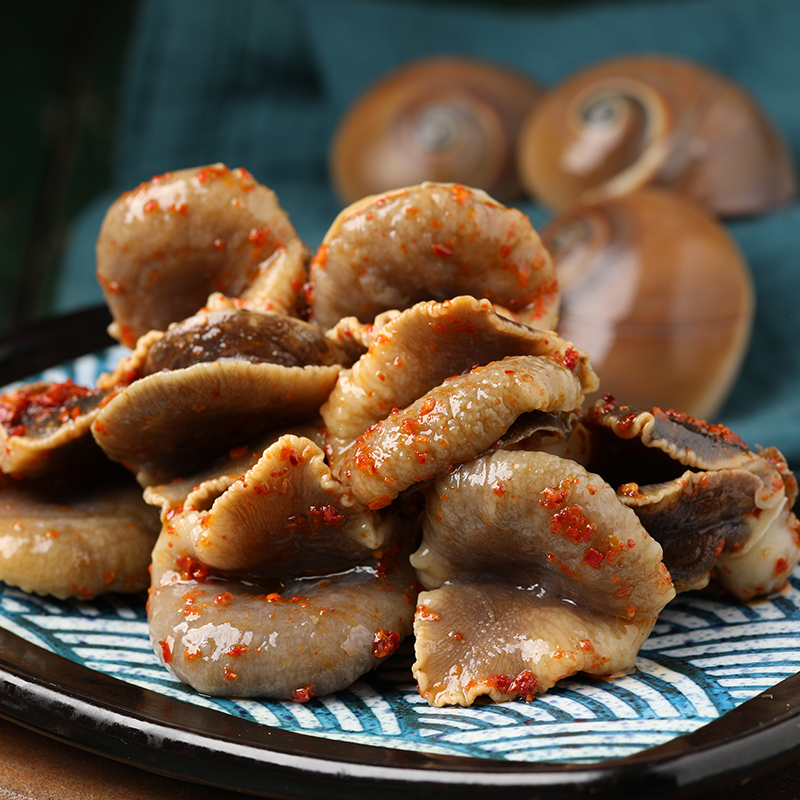 即食海螺肉罐头100g海鲜海螺即食罐头小海鲜零食下饭菜麻辣鲜香即食