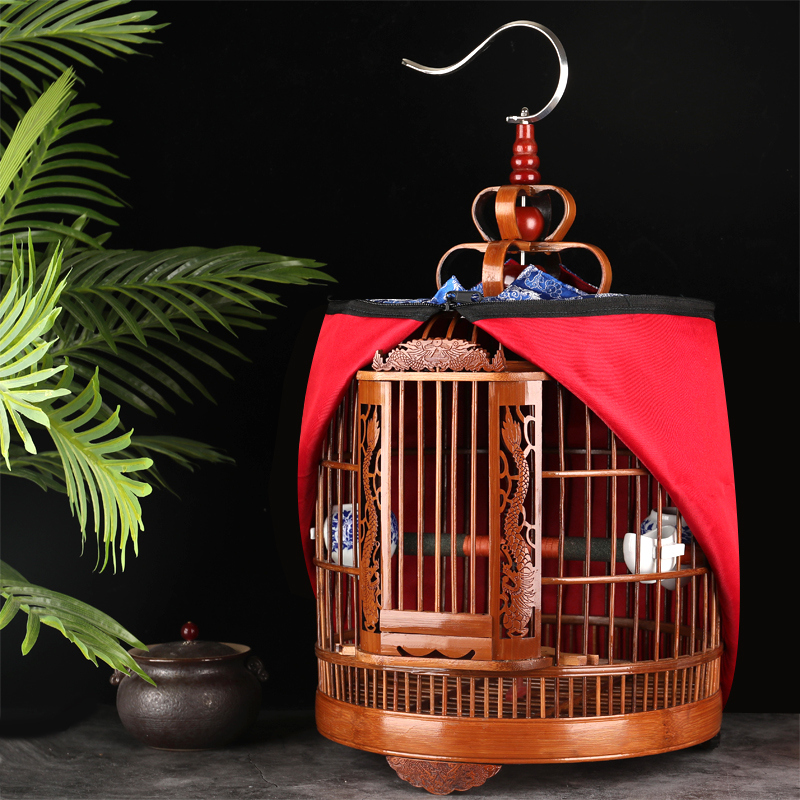 贵州画眉鸟笼竹制精品全套配件海洋鸟笼大全鹩八哥鸟笼子大号手工高清大图