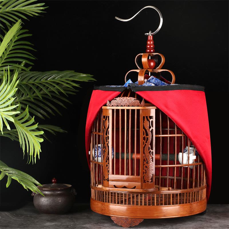 贵州画眉鸟笼竹制精品全套配件海洋鸟笼大全鹩八哥鸟笼子大号手工图片