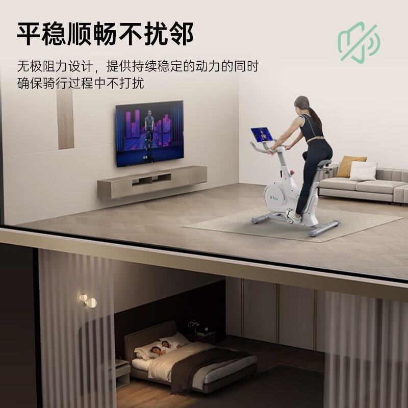捷瑞特(JOROTO)美国动感单车家用智能调阻磁控运动健身器材室内自行车X1PRO
