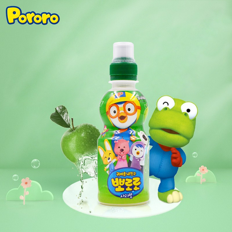 韩国原装进口 啵乐乐苹果味饮料235ml*5