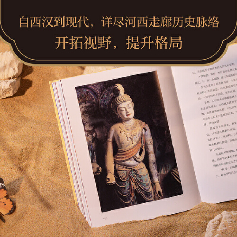河西走廊 [正版] 河西走廊 一本书感受河西走廊两千年的辉煌 17万字纪录片原版解说词 收录100余幅高清全彩摄影 甘肃高清大图