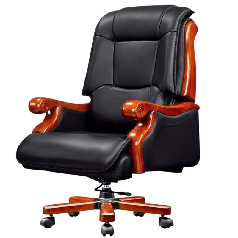 烁恒老板椅牛皮把高清大图