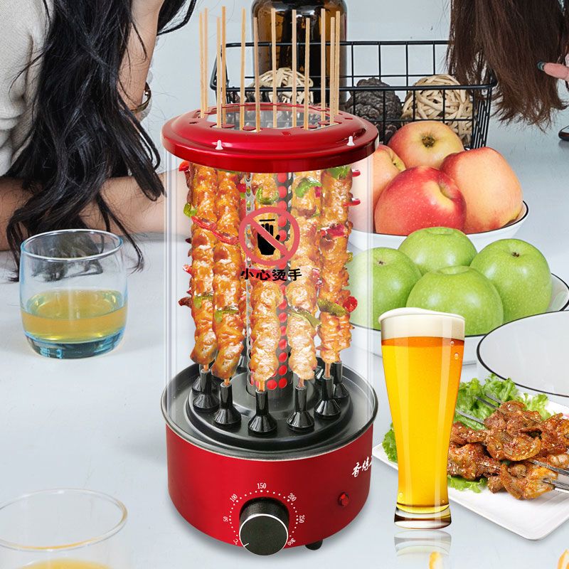 纳丽雅naliya电烧烤炉商用抖音吊炉小型室内家庭旋转电动烤串机黑色