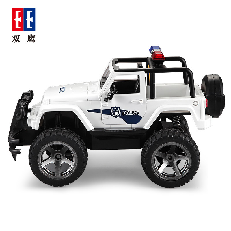 双鹰doubleeagle jeep儿童玩具遥控越野汽车 jeep正版授权 警务消防救援车充电大号E550-001