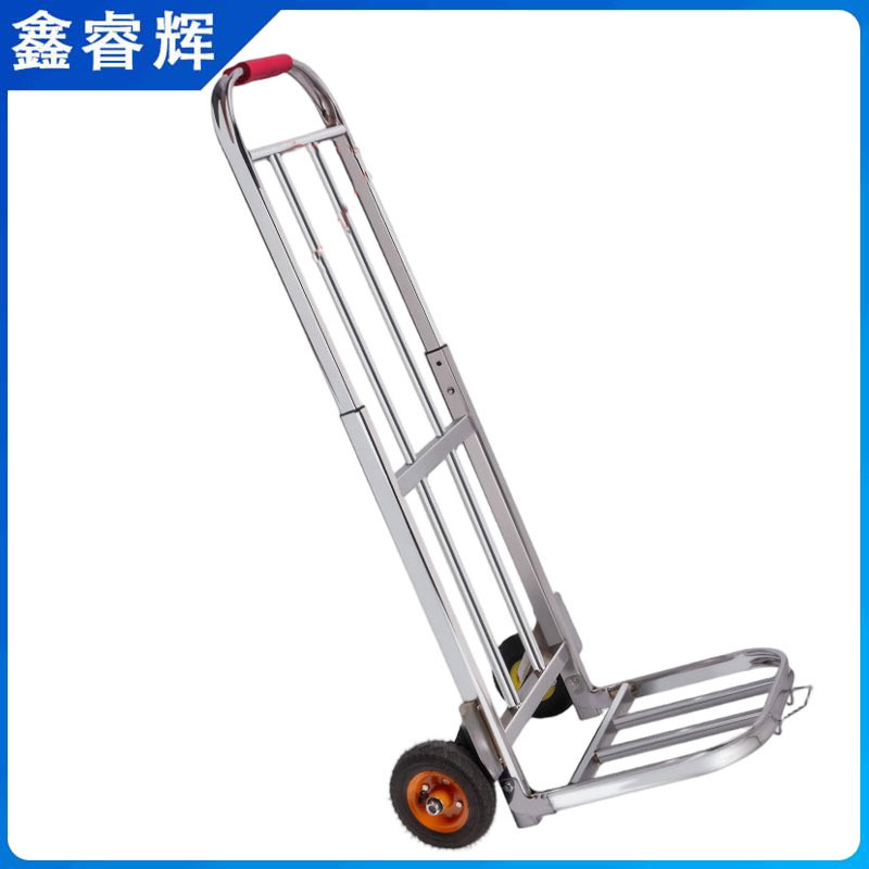 鑫睿辉 不锈钢小拉车行李车 15cm充气轮 台高清大图