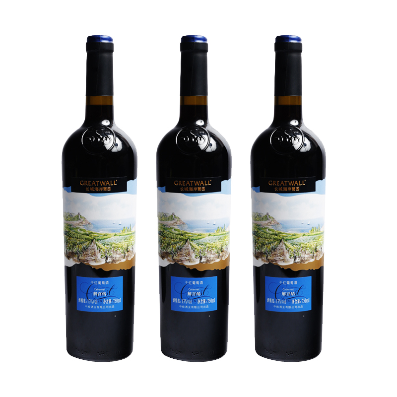 蓬莱长城海岸葡园解百纳干红葡萄酒750ml6瓶整箱售