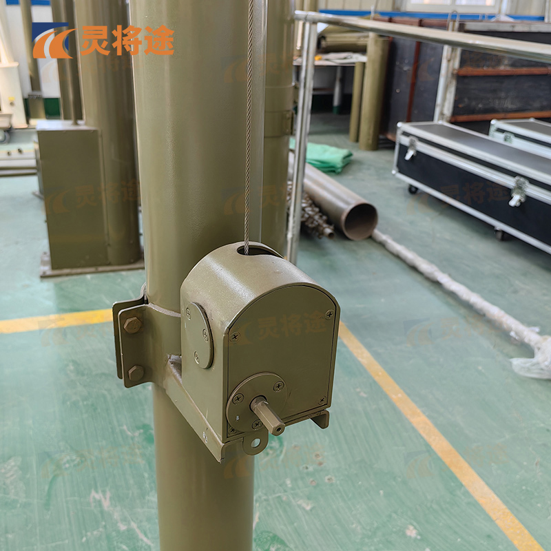 灵将途 可车载移动快装式 25米手动升降杆避雷针 LJT-A356-SD25高清大图