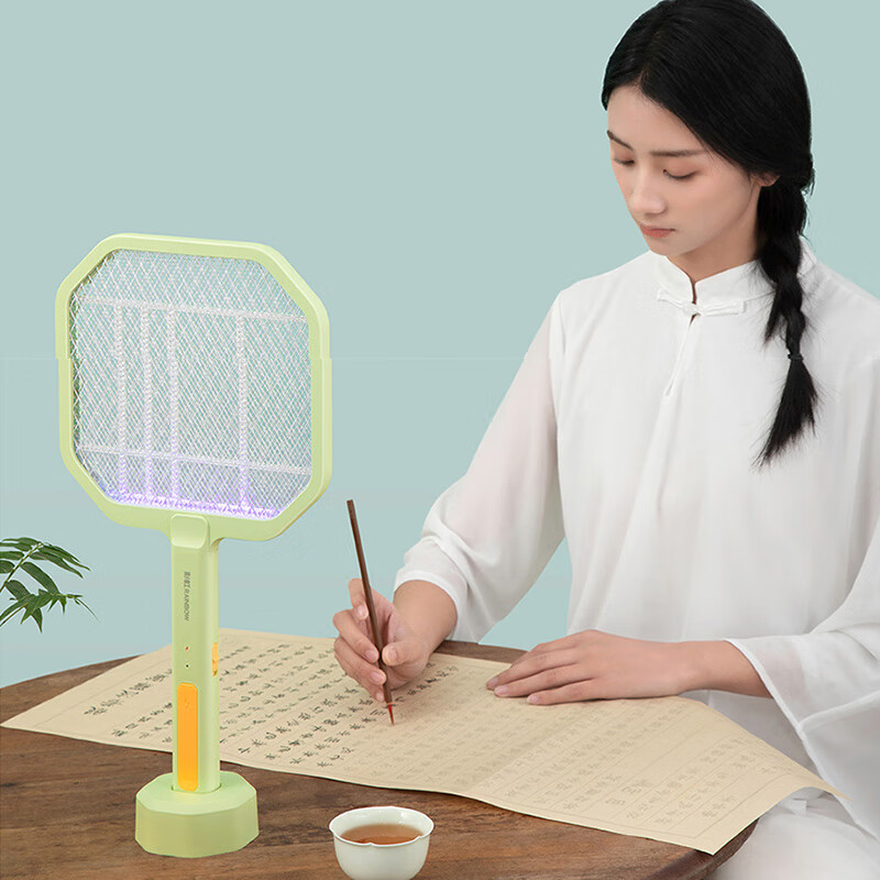 彩虹 电蚊拍(二合一诱蚊底座充电款),颜色随机发货6105高清大图