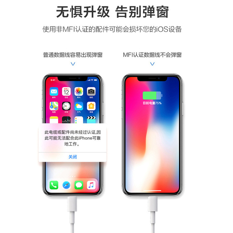 【三条装】1米长苹果数据线iPhone7P充电线6/6s/7/8/8PX/XS/XSMAX