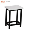 质凡方管凳小凳子铁方凳培训钢管凳工厂操作工凳 黑架+白橡木