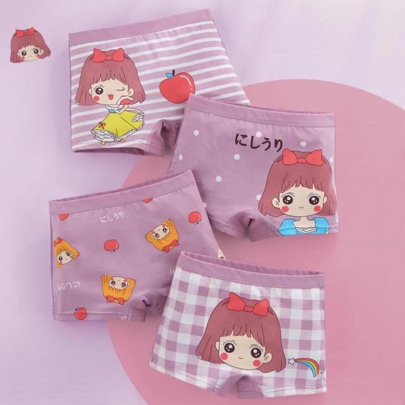 女童内裤平角棉质儿童宝宝中大童小女孩四角裤头婴儿三角3-15短裤莎丞图片