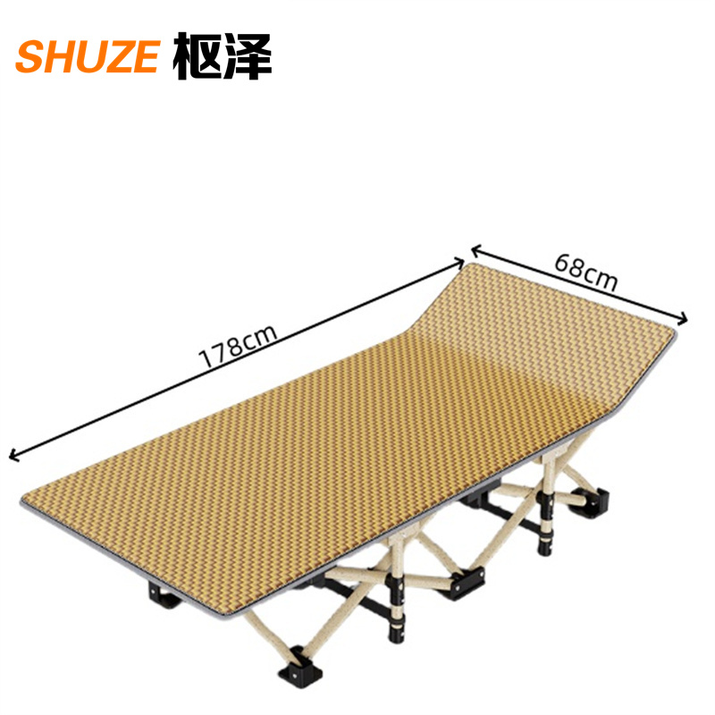 枢泽 午睡躺床 178cm圆管灰色+单层藤席 张