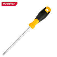得力（deli）DL2651501 平肩一字螺丝批 5.0x150mm SUP11 黄 1把