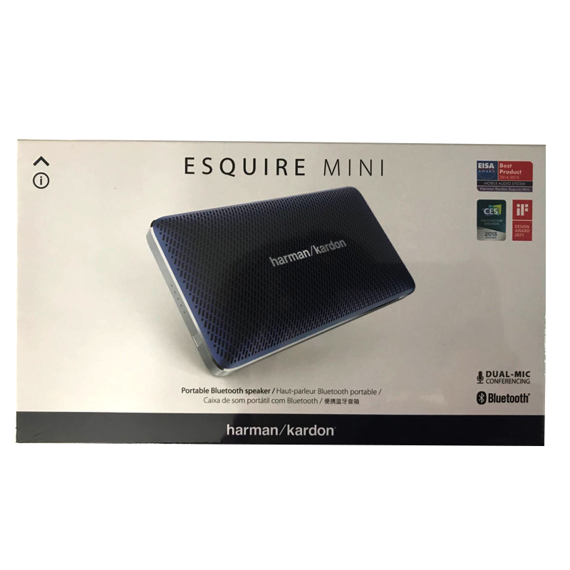 哈曼卡顿(Harman/Kardon)Esquire Mini 音乐精英迷你 蓝牙便携音箱 会议扬声器 充电宝-蓝色