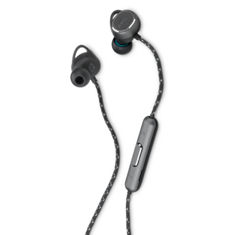 AKG N200 WIRELESS入耳式无线蓝牙耳机 磁吸运动耳机 参考级HIFI音质 手机可通话 曜石黑
