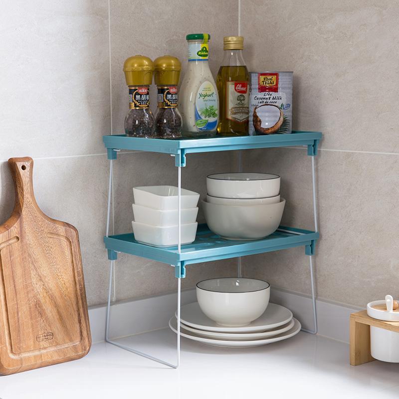 折叠厨房置物架料架味品架子 家用台面厨具沥水收纳架