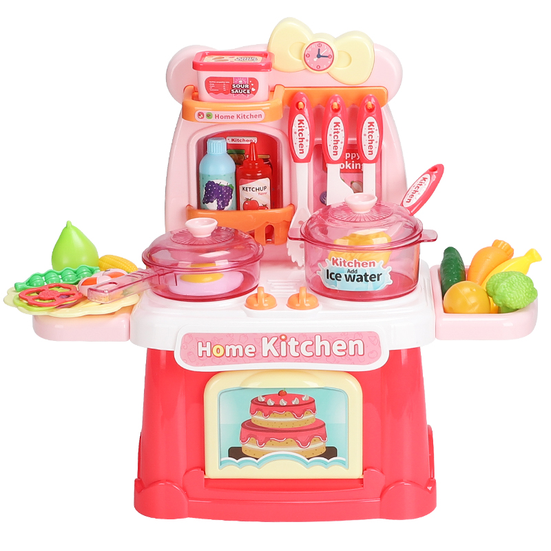 儿童厨房玩具套装仿真厨具女孩过家家做饭煮饭玩具大号男童3- (86cm/36件套)烧烤厨房/可出水/带声光/会变色/喷雾高清大图