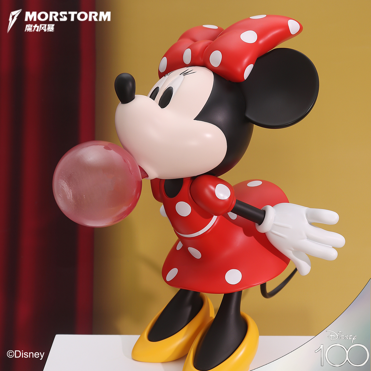 迪士尼(DISNEY)经典系列摆件/28cm/吹泡泡米妮原色