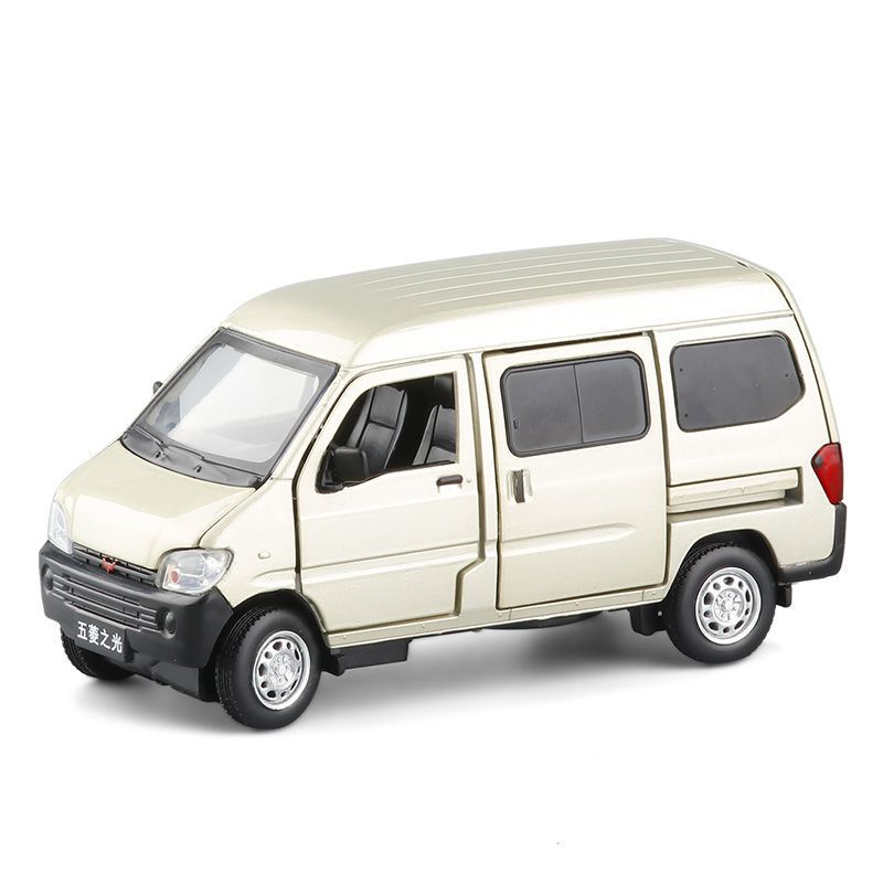 132五菱之光面包车五菱荣光合金车模男孩玩具金属仿真汽车模型车长安