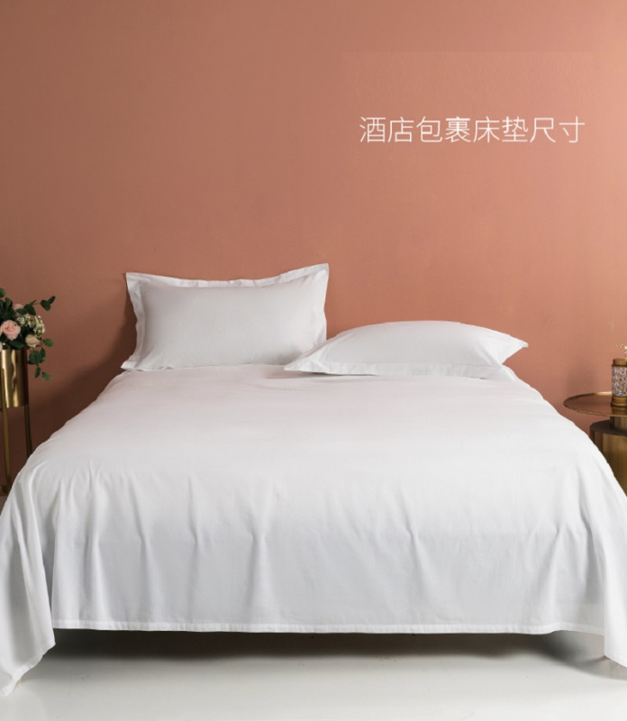 60S纯白床单 全棉床单 180*280cm高清大图