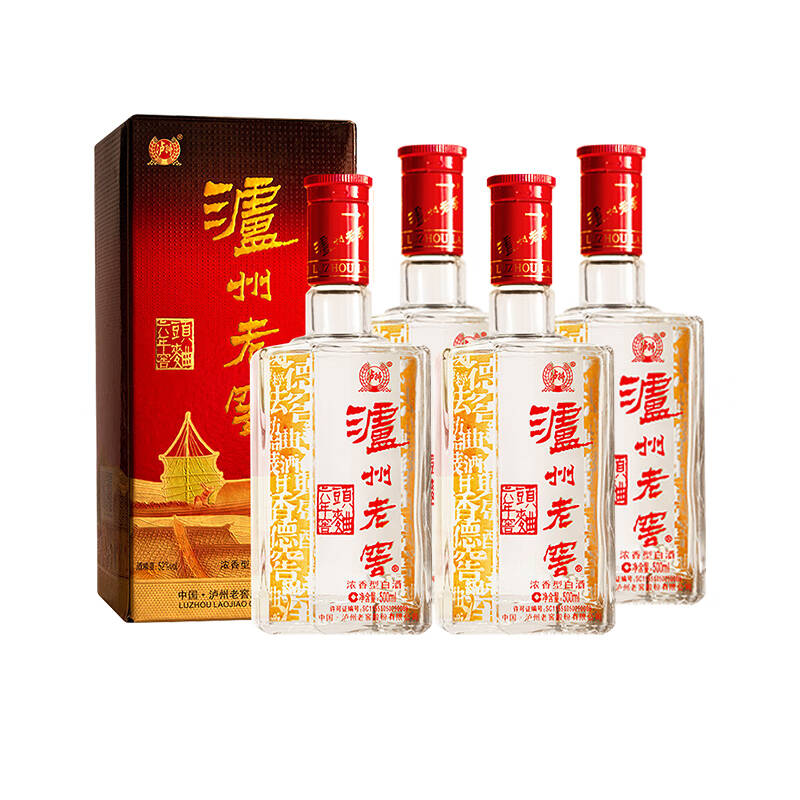 泸州老窖 六年窖头曲 52度500ml浓香型白酒*6瓶整箱装 新老版本年份随机高清大图