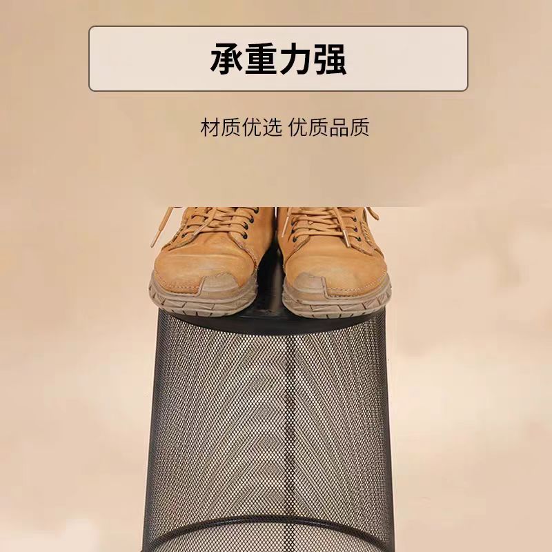 不锈钢网格垃圾桶家用厕所卫生间 小号垃圾筒(9L)高清大图