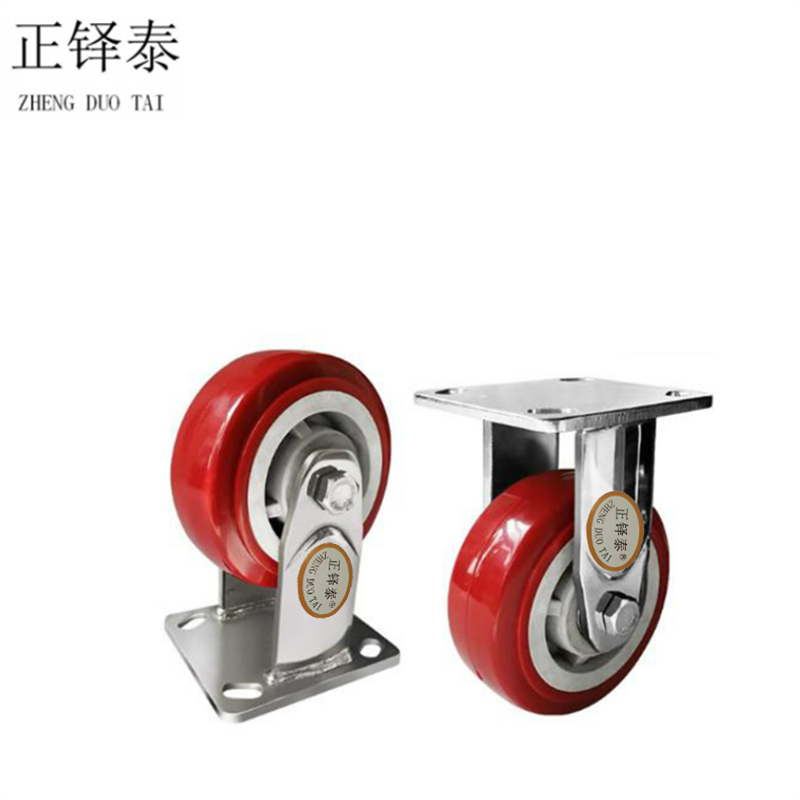 正铎泰 聚氨酯 耐磨 定向轮 6寸150mm/个高清大图