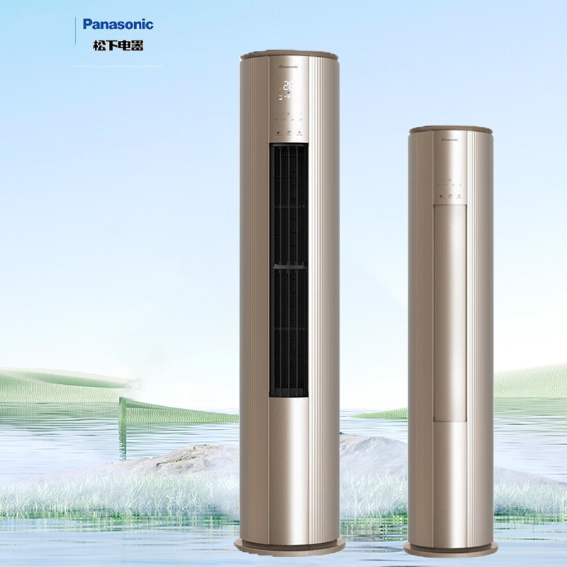 panasonic松下3匹新一级能效变频冷暖圆柱柜机客厅立式空调ej27fs10m