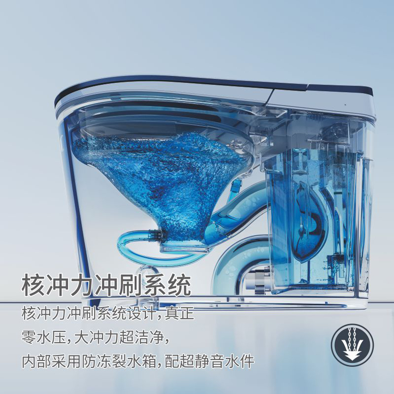 安百利智能马桶V101-08-AB1 基础版 梦幻星空边设计 25°快速缓降 抗菌自洁 人体工学加宽座圈设计高清大图