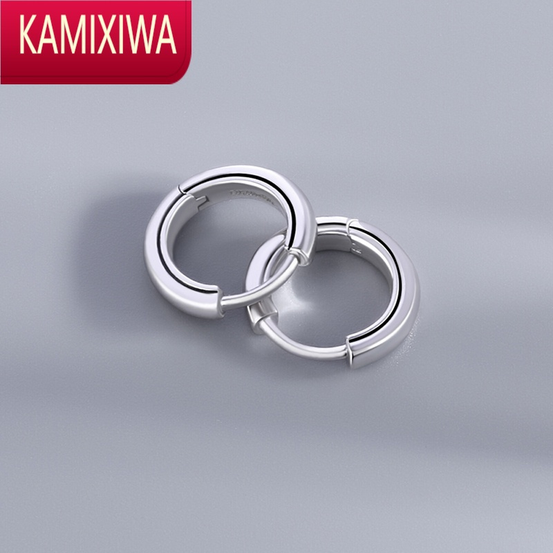KAMIXIWA银饰2021年新款潮耳圈耳饰银耳环女素圈耳扣耳坠高级感耳钉