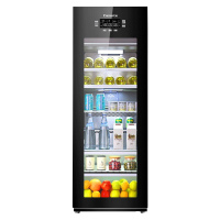 Casarte卡萨帝220升 冷柜冰吧 红酒柜 立式冰柜 家用办公室茶叶柜 冷藏饮料展示柜侧开门