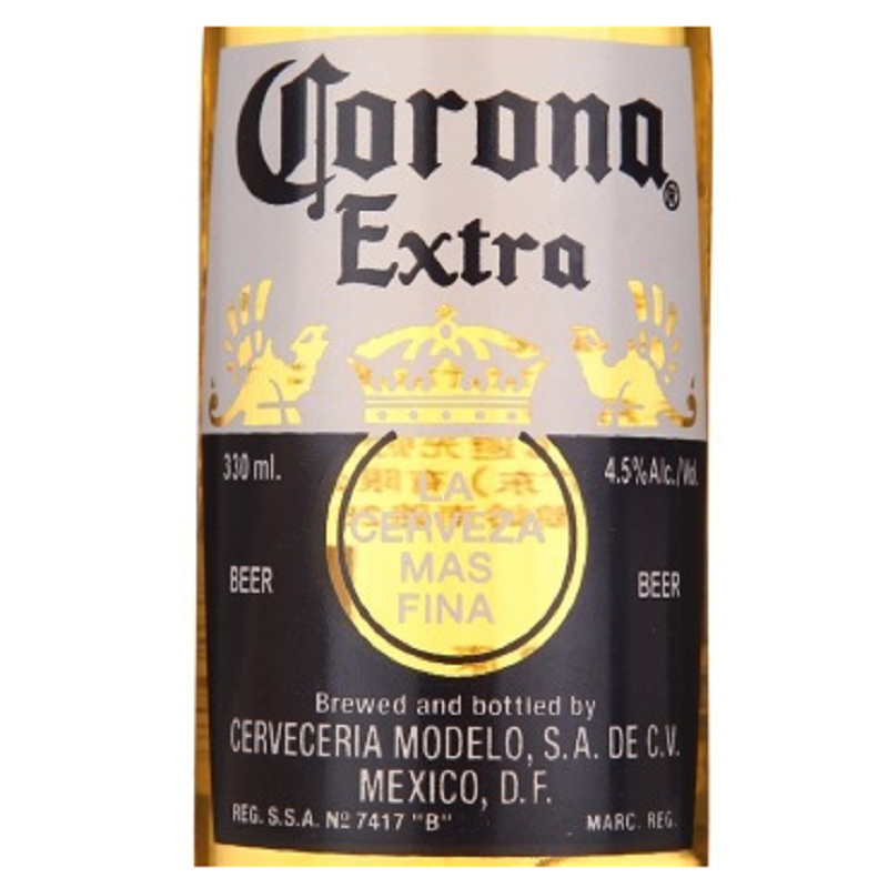 墨西哥进口精酿啤酒CORONA科罗娜啤酒330ml*24瓶整箱装