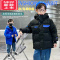 可莉允男童冬装加厚派克服2022新款洋气儿童韩版加绒外套8中大童9帅气潮棉服